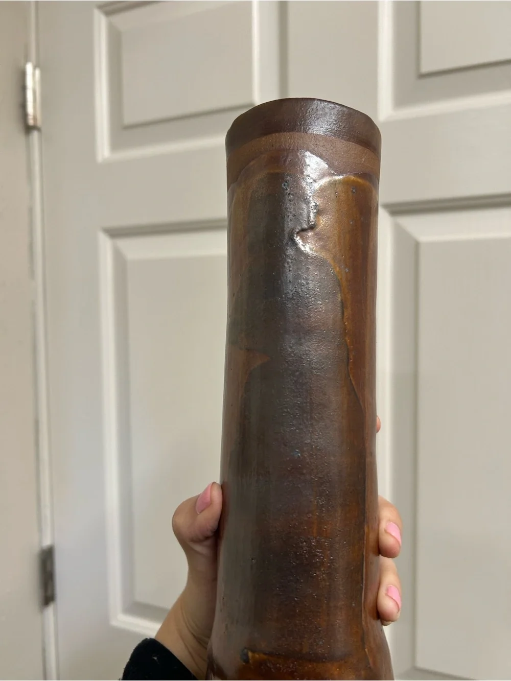 Unique Handmade Brown Ceramic Decorative Vase - Home Accents